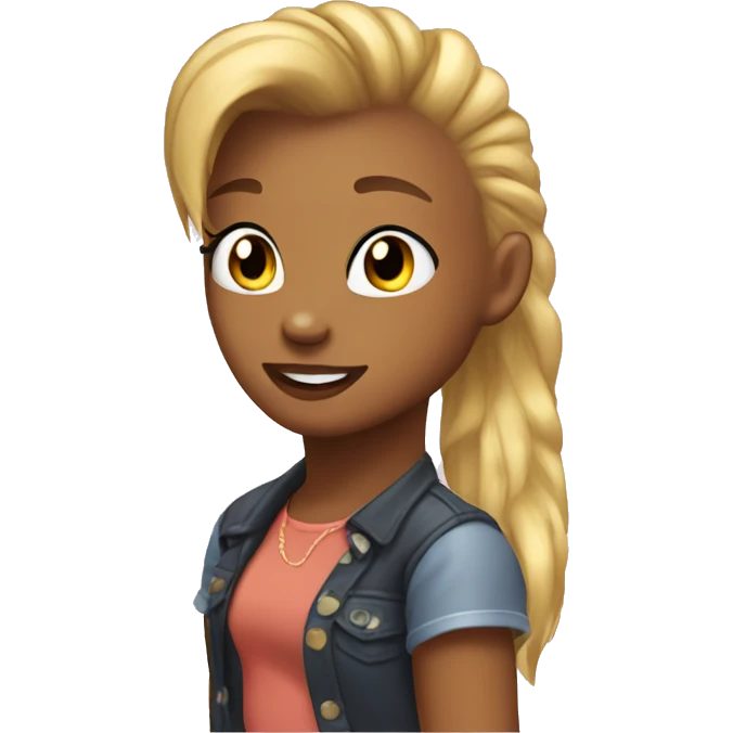 Y2K pony girl emoji
