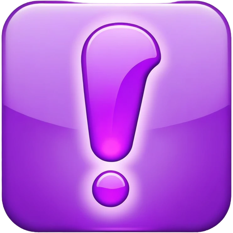 A 2D purple “!” exclamation mark symbol emoji