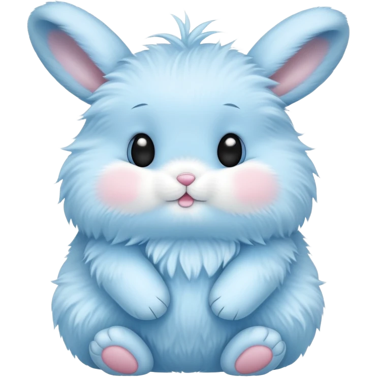 Light blue baby bunny cute, simple emoji