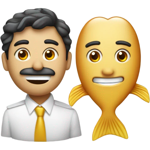 pesacado frito con arroz emoji