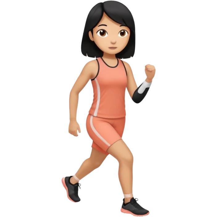 Exercícios cor roupa salmão cabelo preto emoji