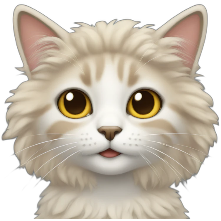 Cat with an afro emoji