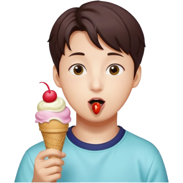 Jungkook eating ice cream  emoji