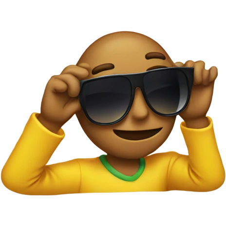 Emoji dabbing with sunglasses  emoji