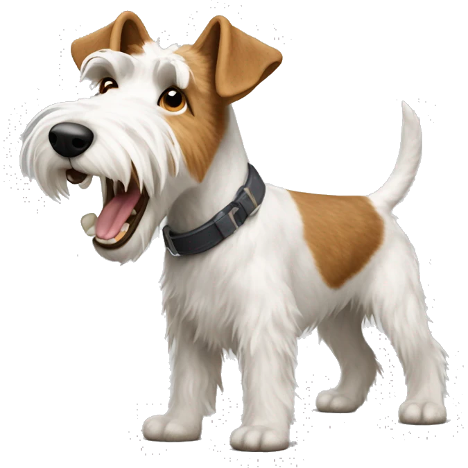 wire hair fox terrier growling emoji