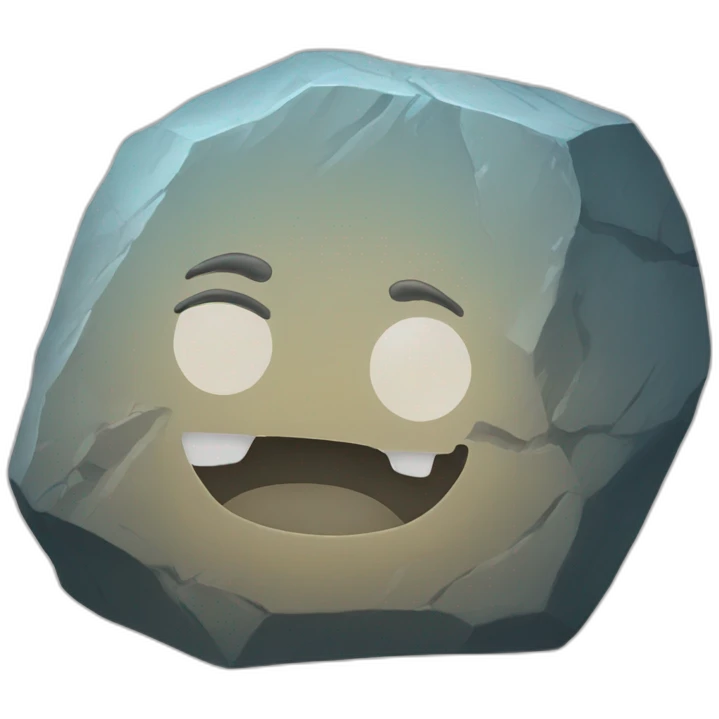 faded rock emoji