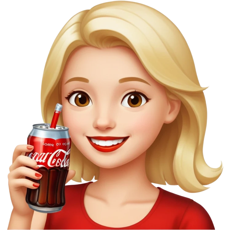 Girl drink a coke  emoji