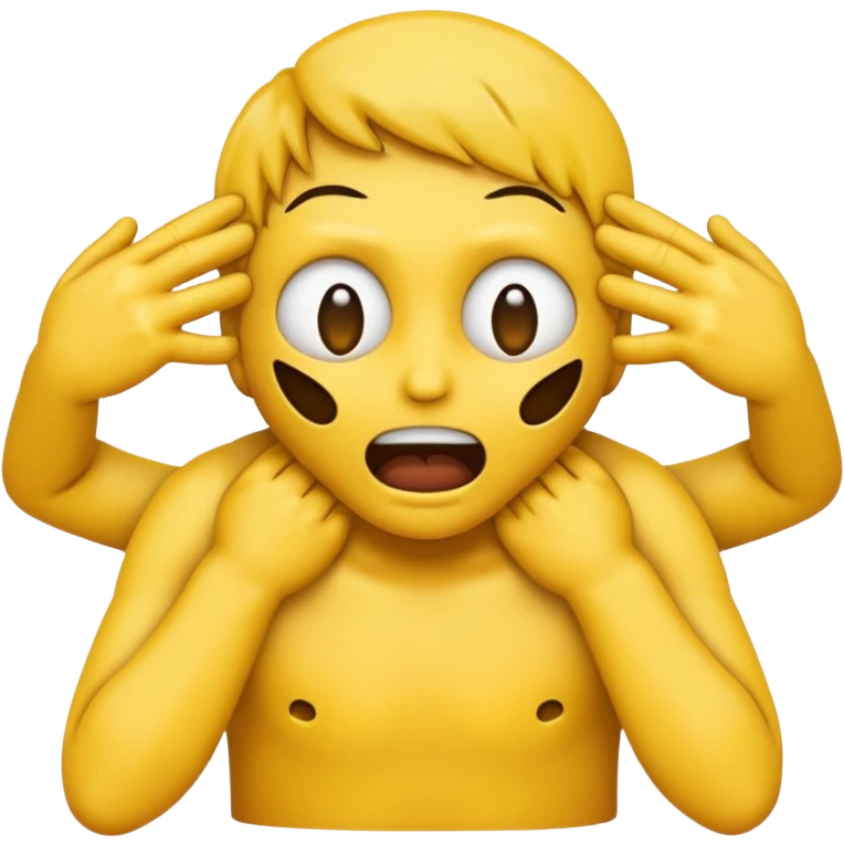 emoji strangling its self with its hands emoji