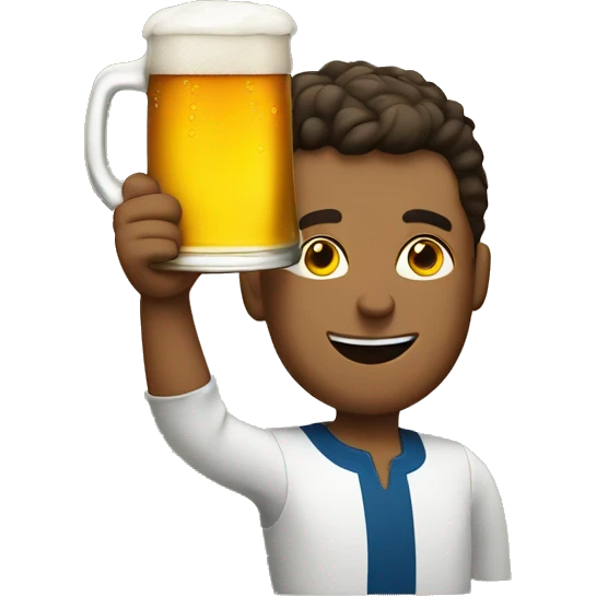 Person with beer emoji