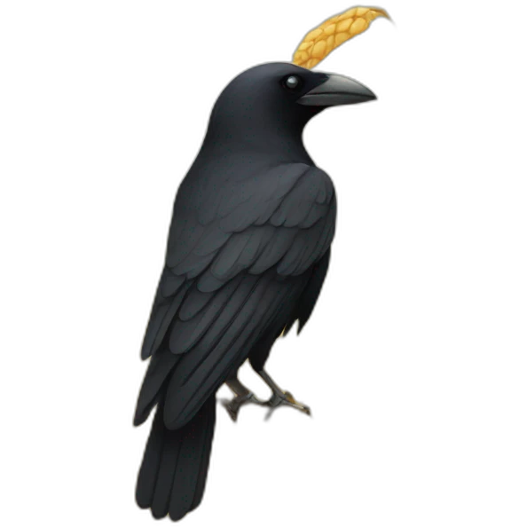 crow and cornstalk emoji