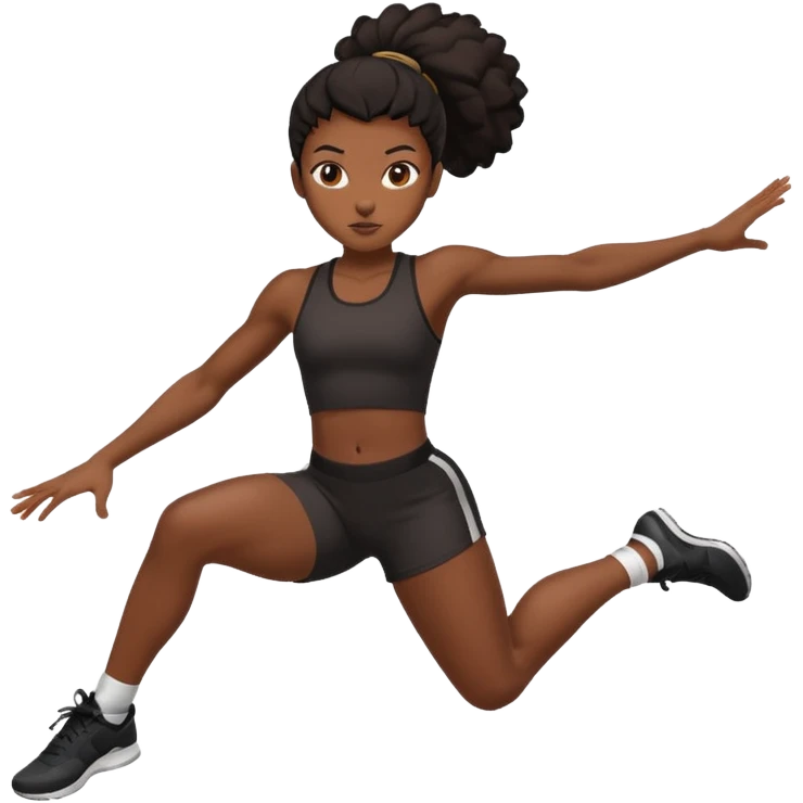 Black girl splits  emoji