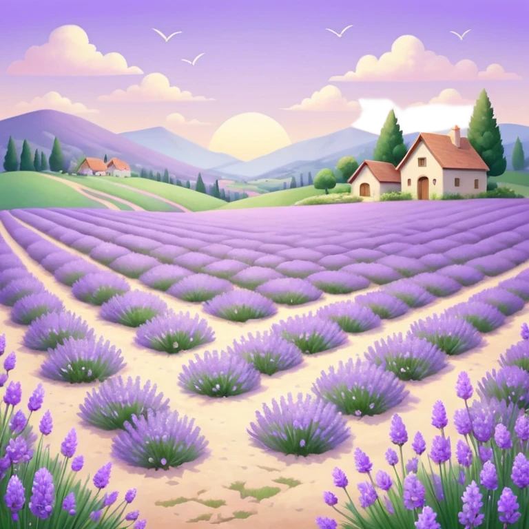 Shiny beautiful glossy purply pastel whitish light sparkly glittery sunny bright lavender lilac flower fields aesthetic scenery grass field cottagecore pastelcore lavendercore realistic real life photo collage image  emoji