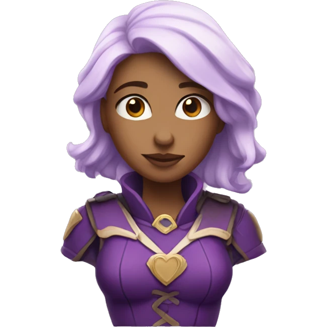 Maeve purple heart  emoji