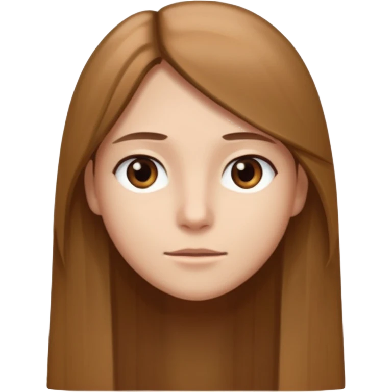 30 yr light brown hair long straight hair, brown eyes emoji