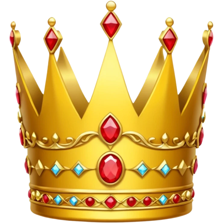 yellow crown with only red gems only lot red gems emoji