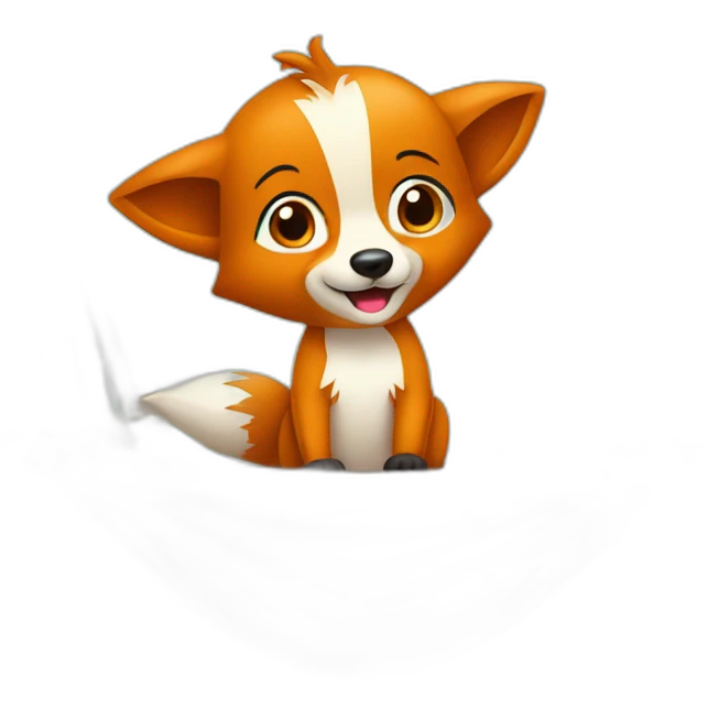 petit renard dans un hamac emoji