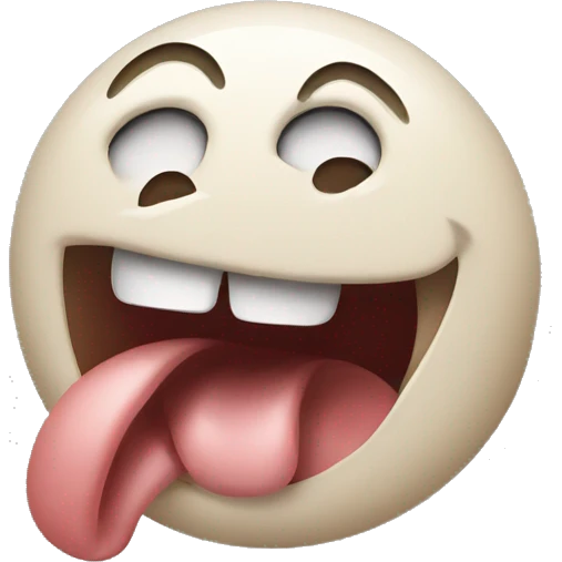 rolled tongue face  emoji