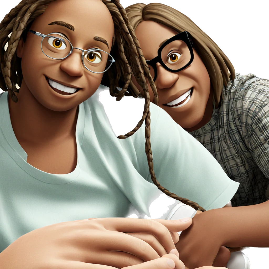 happy boys with glasses emoji