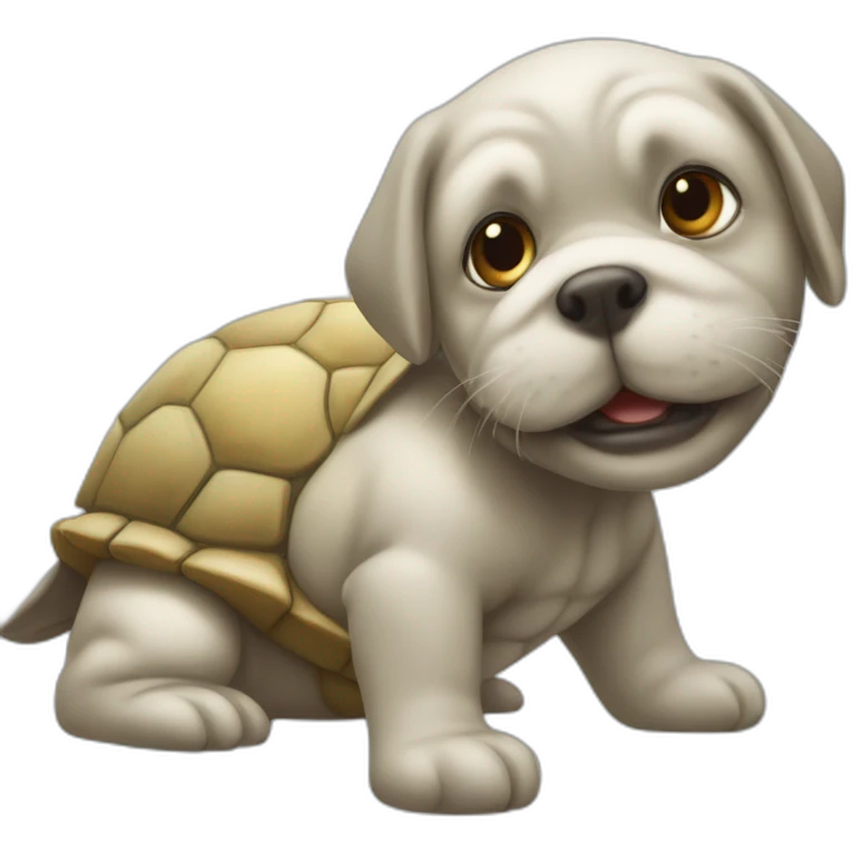 Tortue sur le dos d un chien emoji