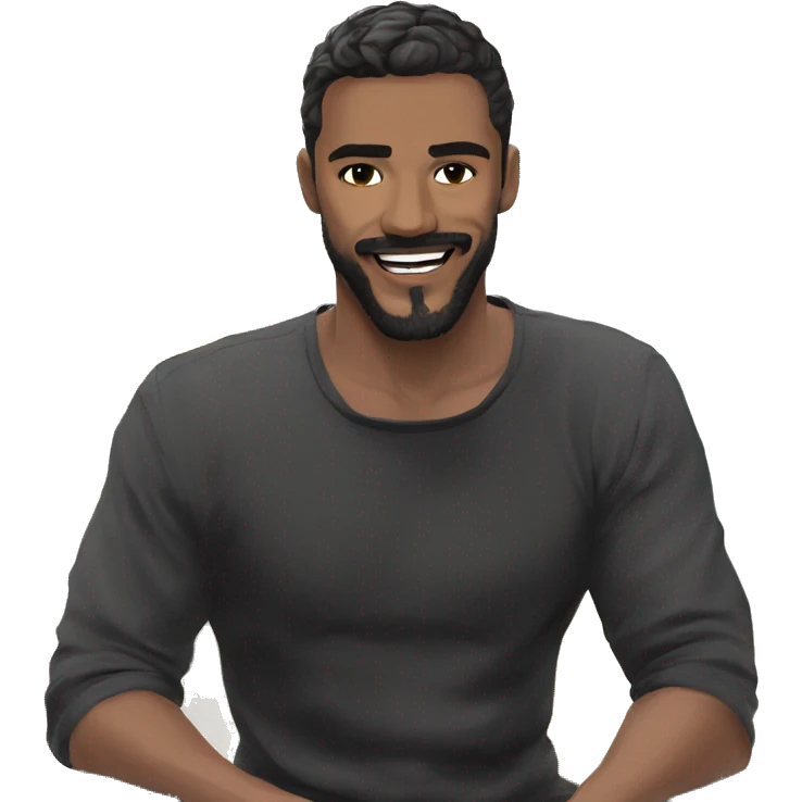 happy man with beard emoji