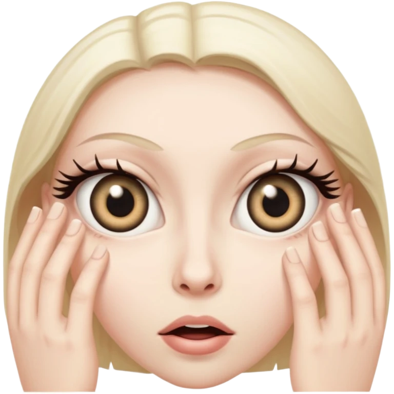 Rolling eyes with hand  emoji