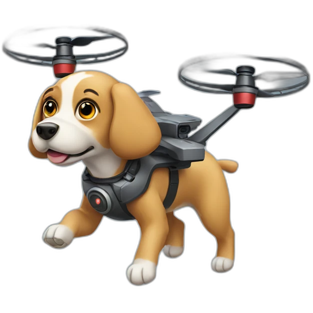 Dog flying a drone emoji