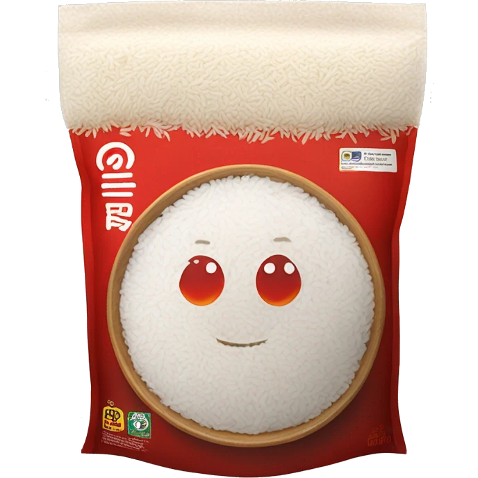 A bag of rice with a bowl of fluffy white rice in the center. The packaging is brown and white with red accents, featuring the bold 'Tastic' logo and promoting 'whiter and fluffier' long-grain parboiled rice. emoji
