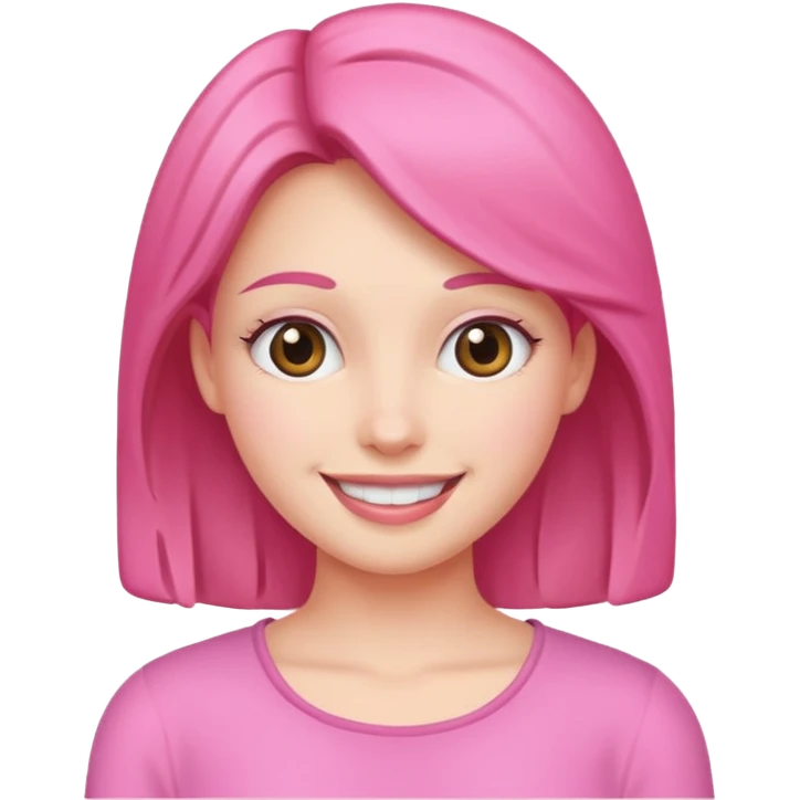 A pink woman cute and pretty emoji