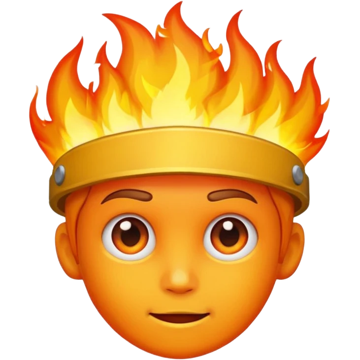🙂🔥 cobine the two put the fire on topp of the head nothing more nothing less, stop with the ai don’t make it look like a person  emoji