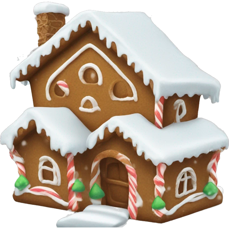 Gingerbread house with snow  emoji