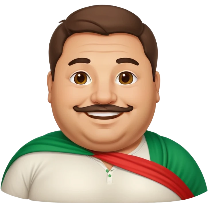 italian emoji fat man with italian flag  emoji