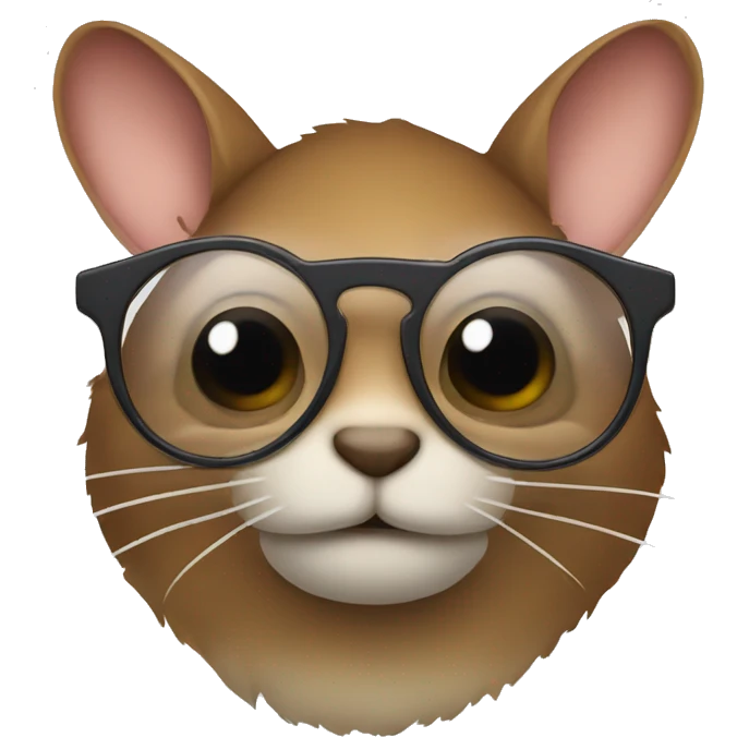 Ardilla con lentes  emoji