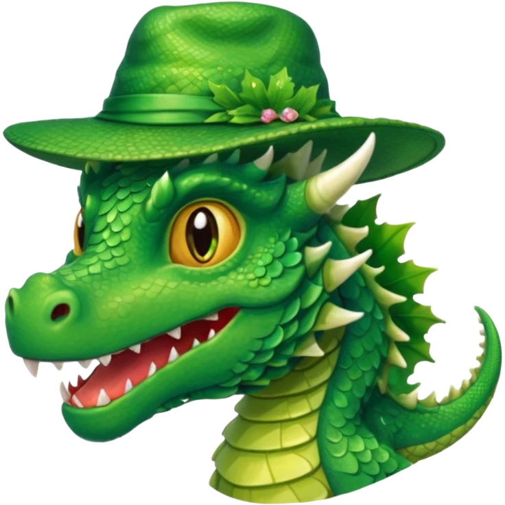 green dragon with a hat emoji
