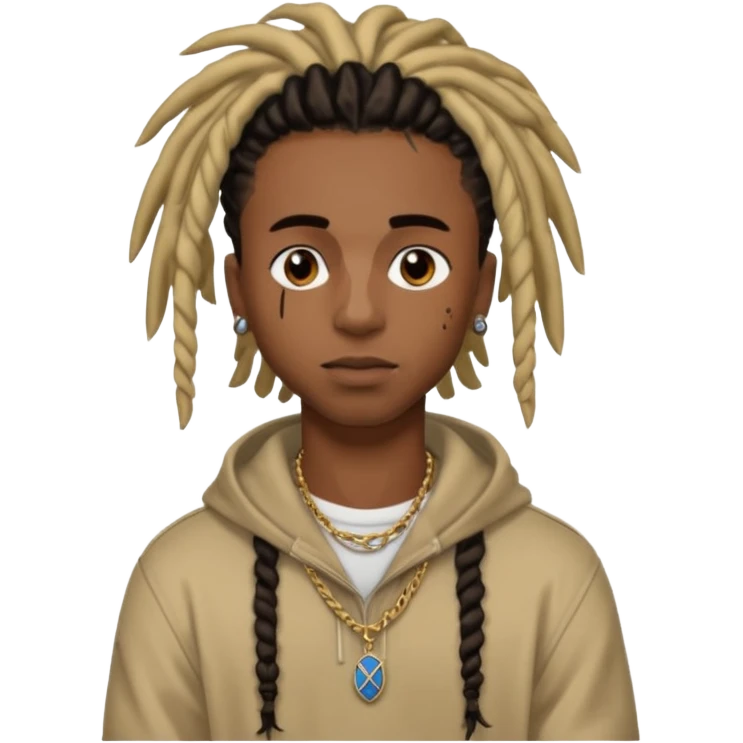 black male with dreads and a birthmark on his left cheek playboi carti emoji