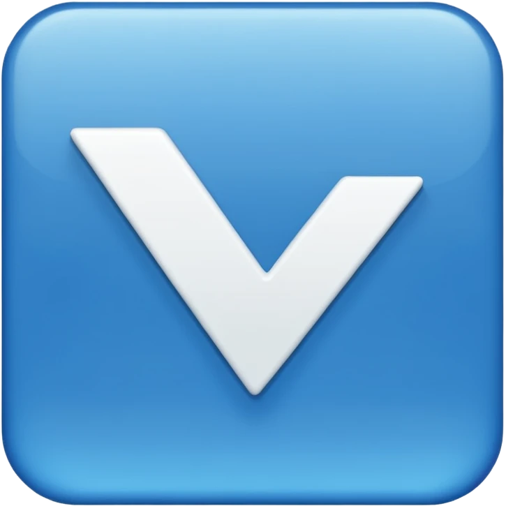 I want to make an verified emoji with an blue square and checkmark in it that is sideways emoji