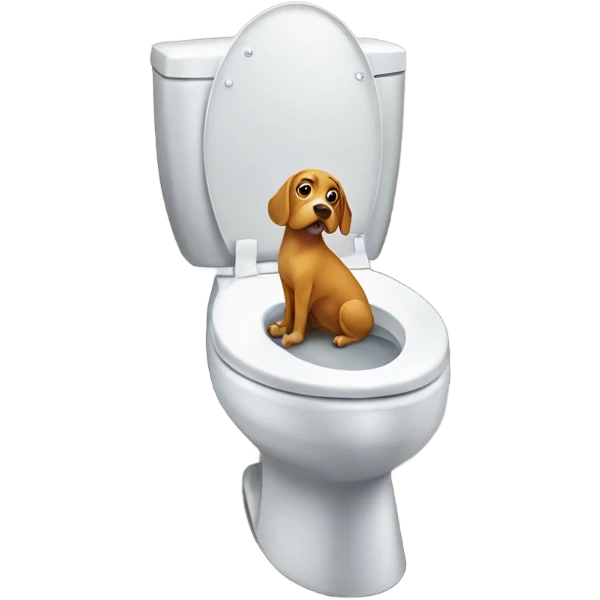 Dog pooping on toilet  emoji