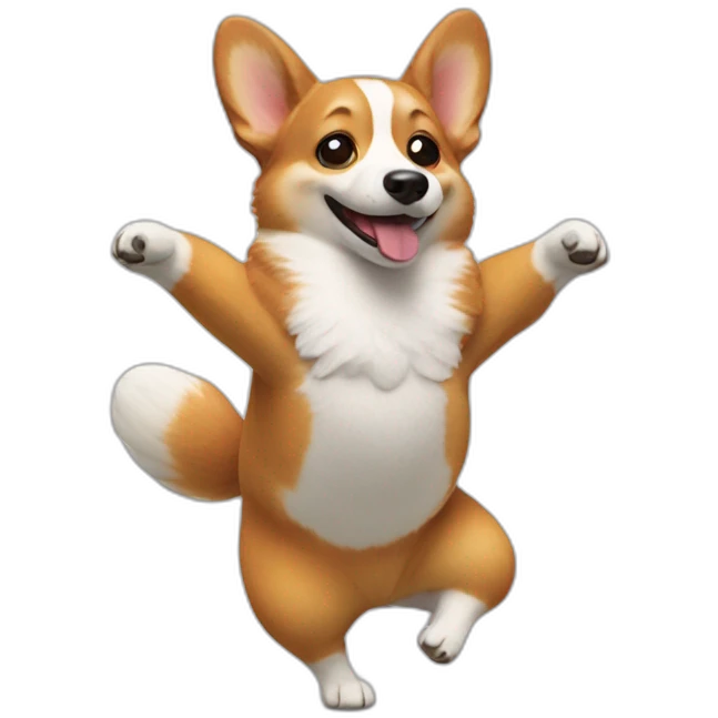 Corgi dancing emoji