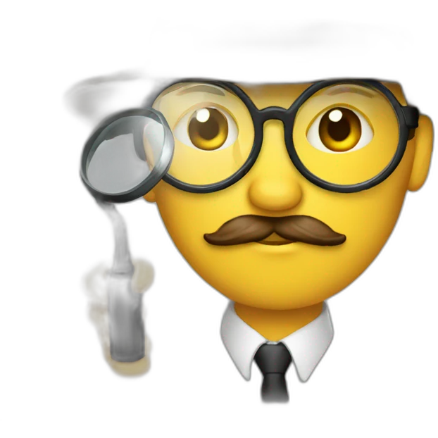 detective emoji with mignifying glass emoji