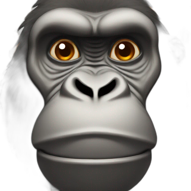 gorilla fused with pumpkin emoji