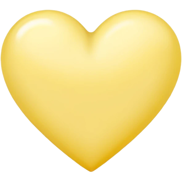 Pale lemon color heart  emoji