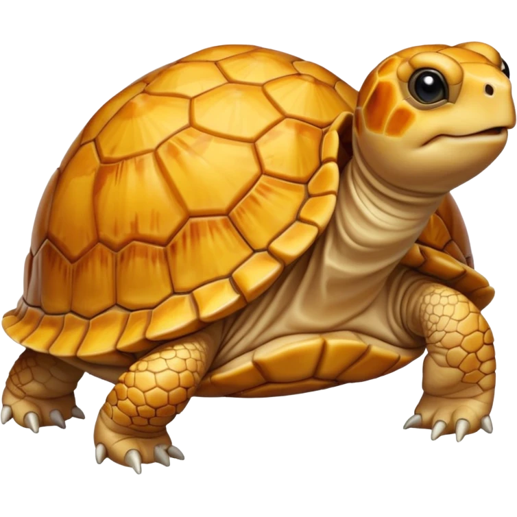A young yellow tortoise emoji