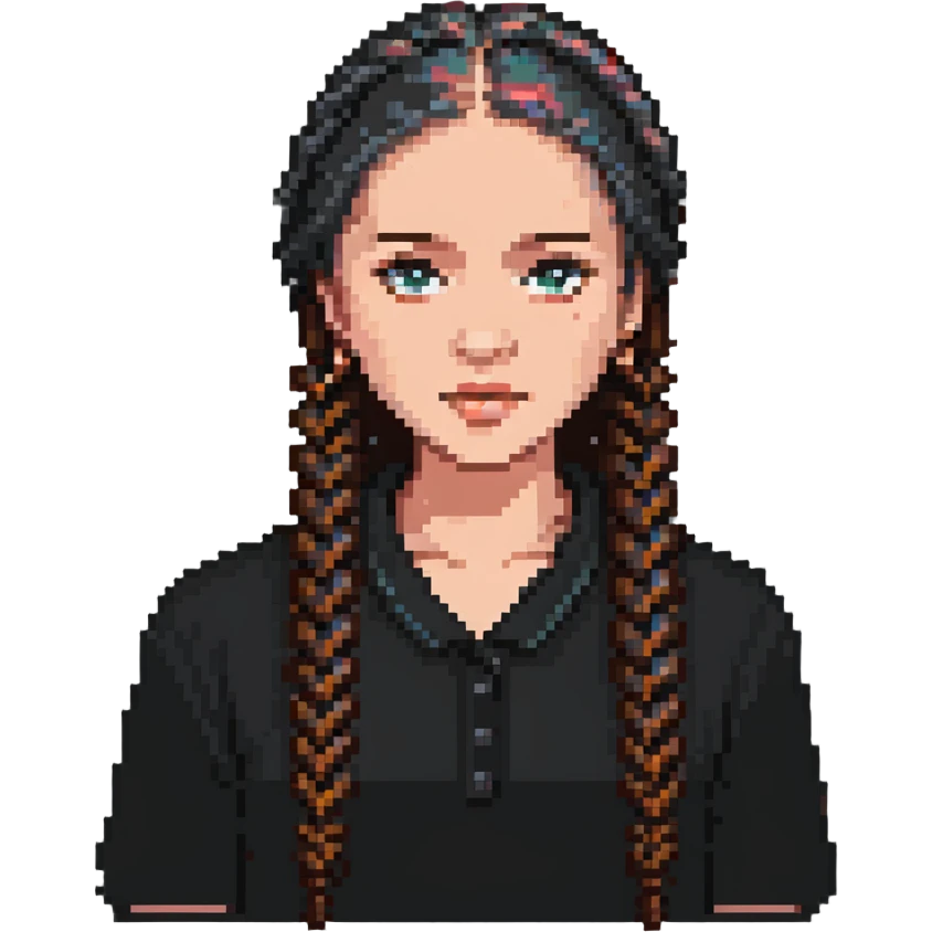 mujer con trenzas estilo hip hop emoji