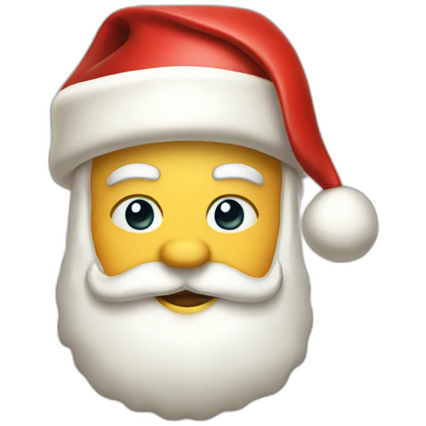 santa claus on an ince cream emoji