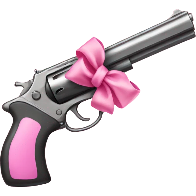 Gun with a pink bow emoji