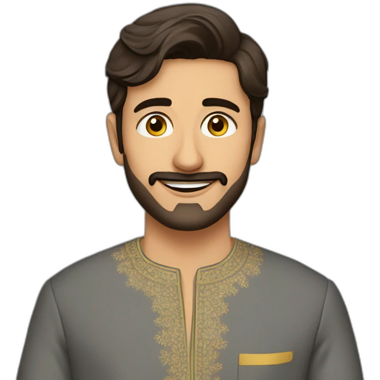 Handsome man in shalwar kameez emoji