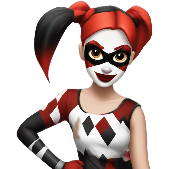 Harley Quinn Black And Red emoji