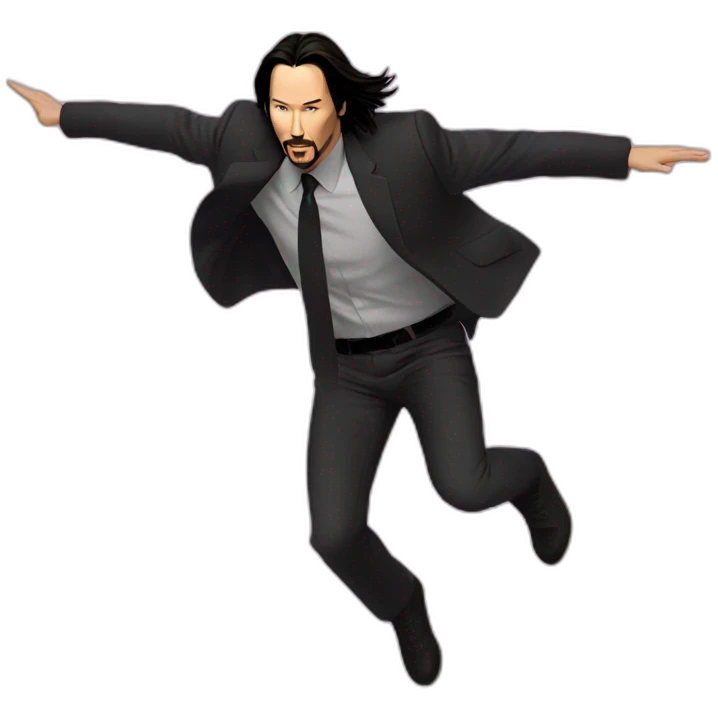 keanu reeves flying neo emoji