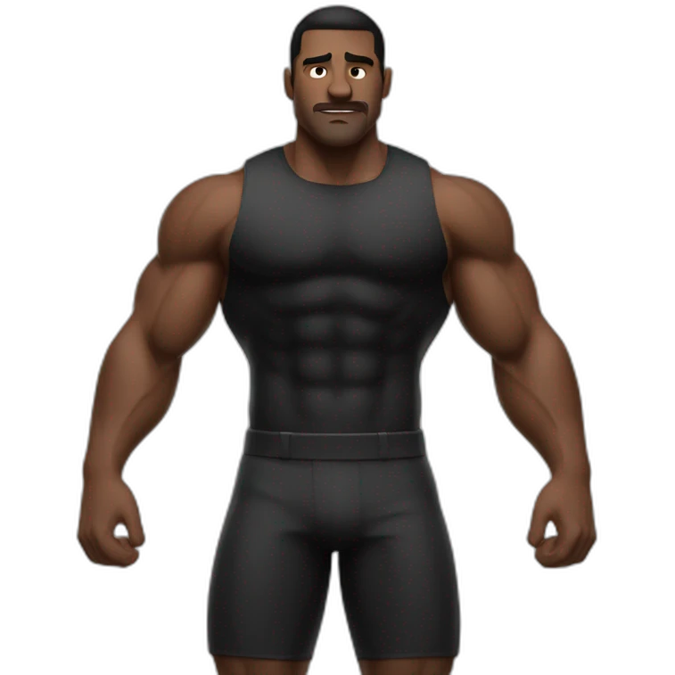 Homme noir musclé  emoji