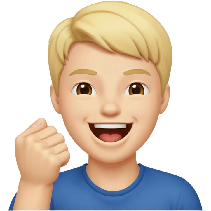 Laughing with fist to mouth emoji
