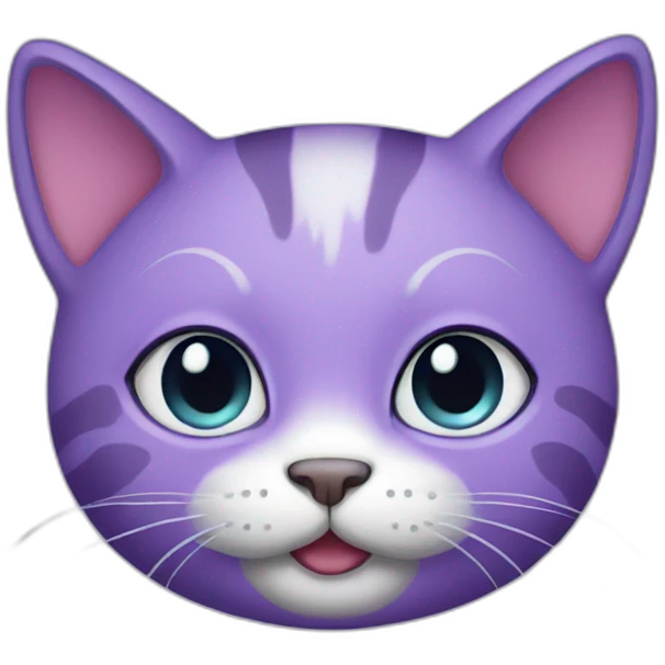 Cute purple kitty emoji